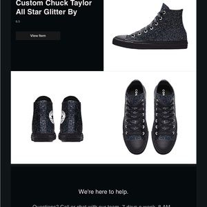 Custom men’s 6.5 converse high top designed for me never worn tags on in box